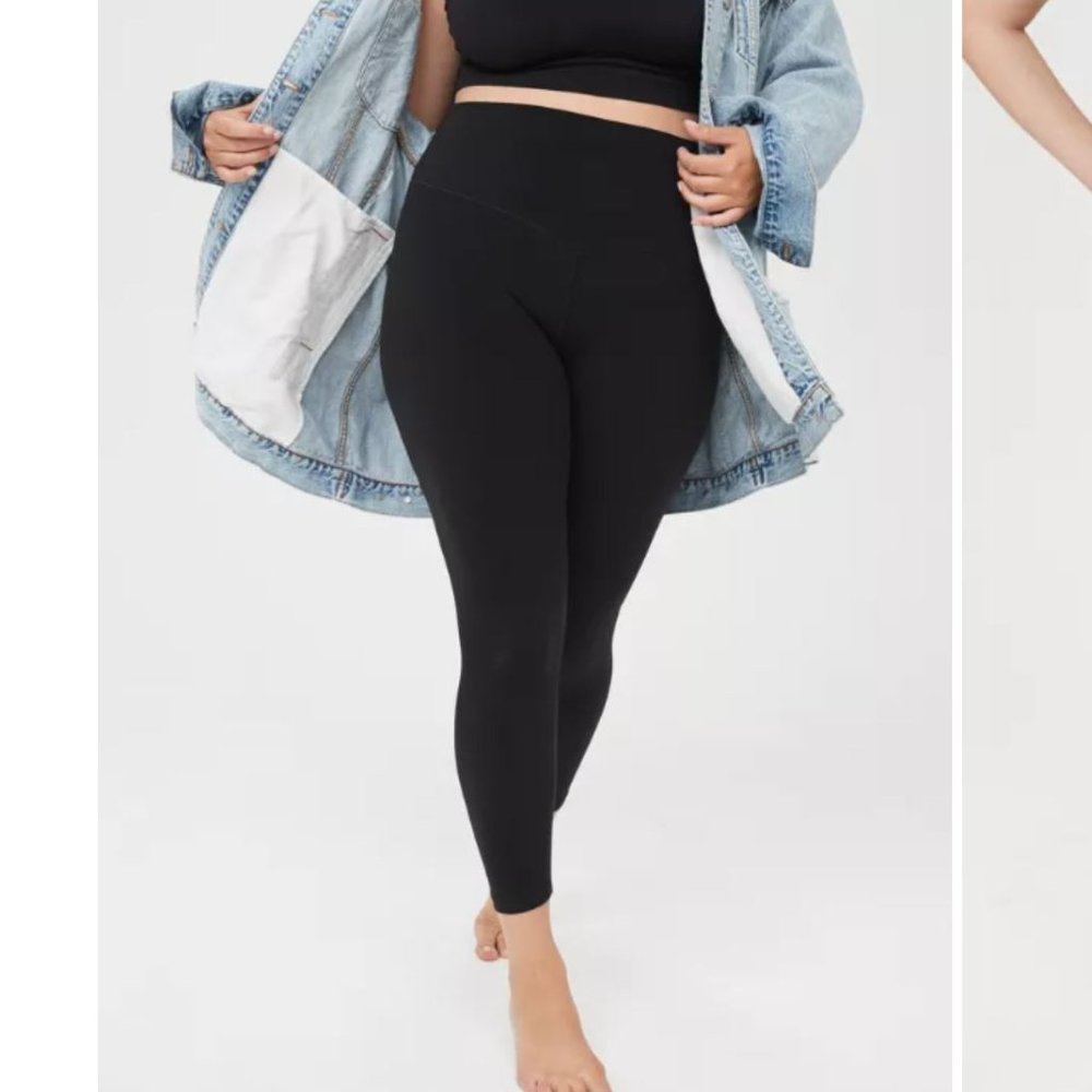 OFFLINE By Aerie Real Me High Waisted Legging Black - Size medium